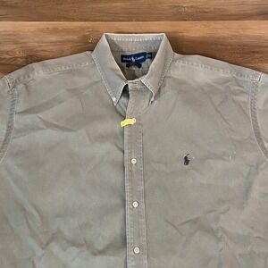 Ralph Lauren Blake Cotton Button Down Shirt XL Canvas Workshirt Classic Fit